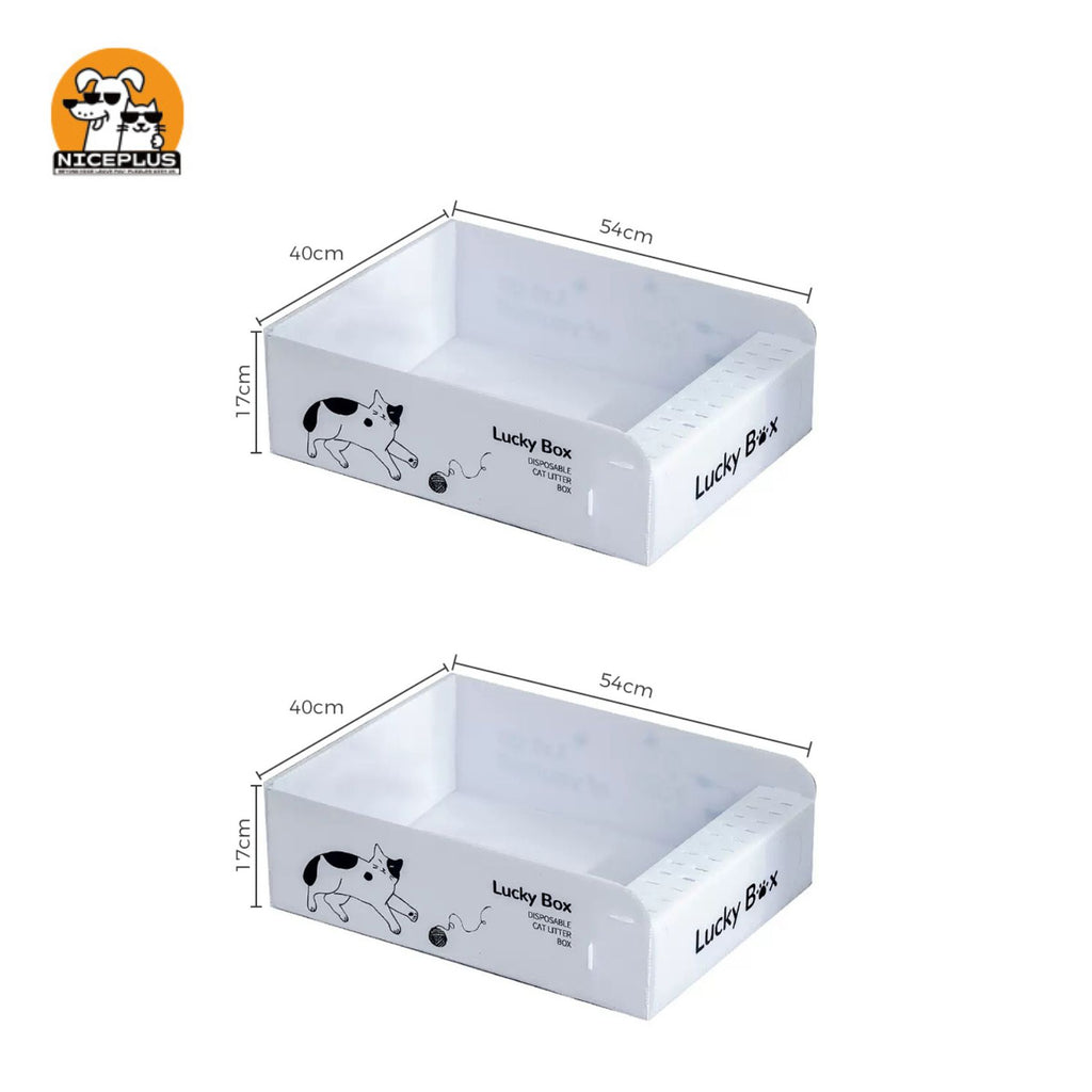 NICEPLUS PET Disposable Cat Litter Box by Niceplus Pet, Sustainable and Clean - Large Size, Portable and Suitable for All Kinds of Outdoor Activities