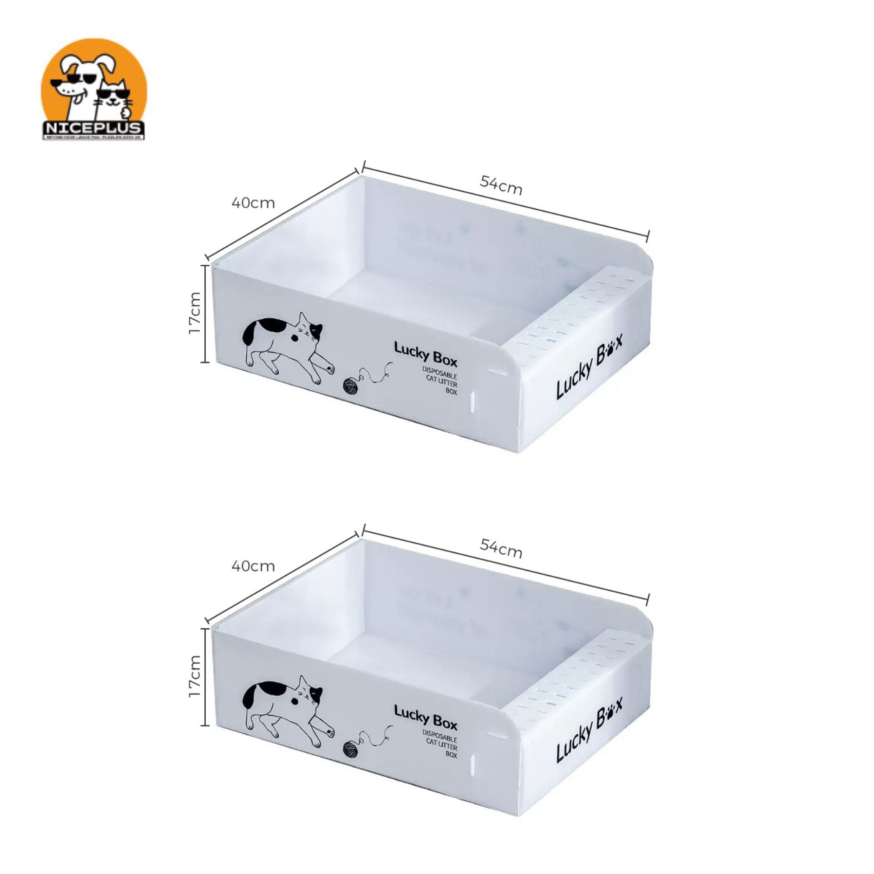 NICEPLUS PET Disposable Cat Litter Box by Niceplus Pet, Sustainable and Clean - Large Size, Portable and Suitable for All Kinds of Outdoor Activities
