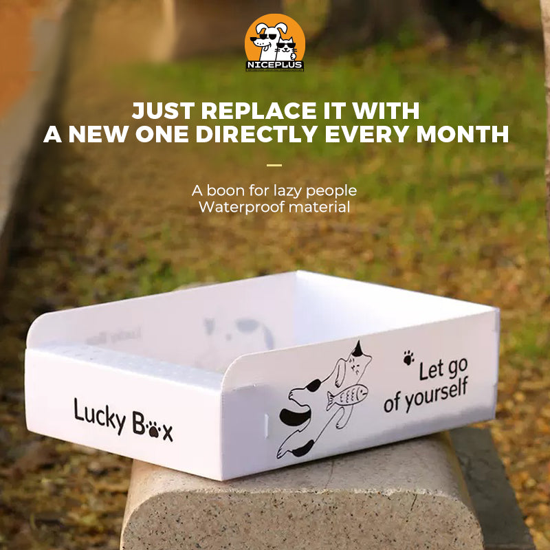 NICEPLUS PET Disposable Cat Litter Box by Niceplus Pet, Sustainable and Clean - Large Size, Portable and Suitable for All Kinds of Outdoor Activities