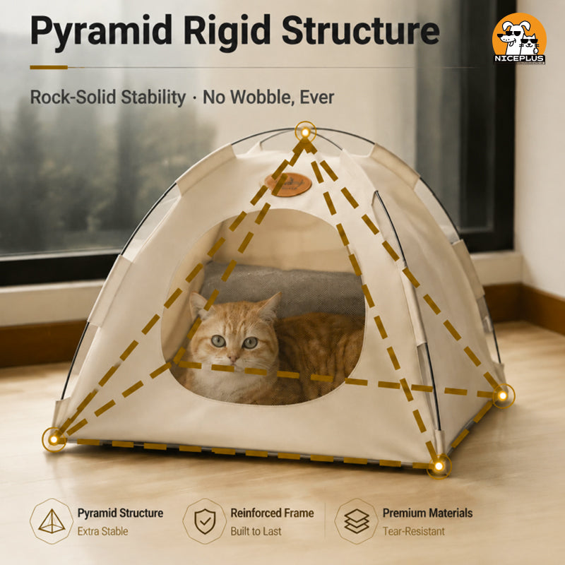 Tent tunnel cat bed