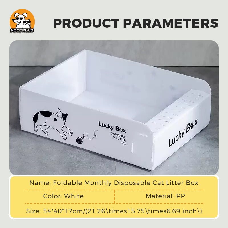 NICEPLUS PET Disposable Cat Litter Box by Niceplus Pet, Sustainable and Clean - Large Size, Portable and Suitable for All Kinds of Outdoor Activities