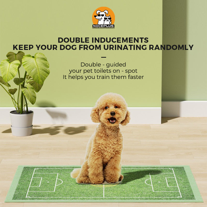 NICEPLUS PET Pee Pads for Dogs Plant-Based Leak-Proof Absorbent Puppy Training Pads Target-like Induction Soccer Court Design 7-layer Genuine Core 30 Sec Fast Absorption
